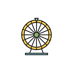 fortune wheel line icon. Signs and symbols can be used for web, logo, mobile app, UI, UX on white background.