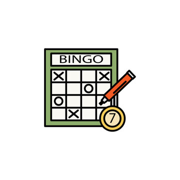 recommend clip art: bingo line icon. Signs and symbols can be used for web, logo, mobile app, UI, UX on white background.
