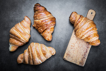 freshly baked croissants on the Breakfast table