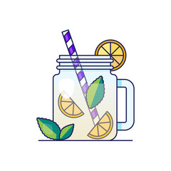 Lemonade line style icon