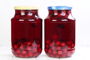 Jar of maraschino cocktail cherries
