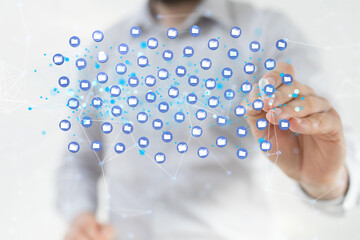 data network 3d digital info