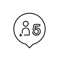 Follow outline vector icon.