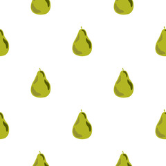 Isolated food seamless pattern with green doodle pearl elements. White background.