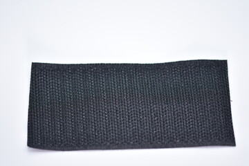 black Velcro tape isolated on white 