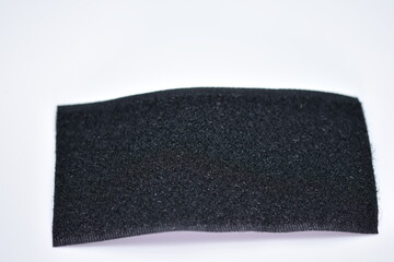 black Velcro tape isolated on white 