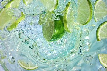 Glass with a fruit drink.