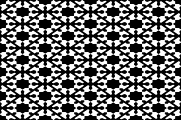 seamless abstract geometric monochrome pattern-19g1a