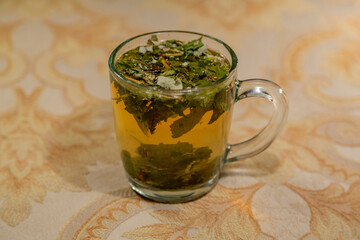 Blend of dried herbs, leaves and stems to make a tonic healing tea
