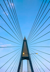 Fototapeta premium suspension bridge in the sky