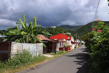 Guadeloupe - Deshaies town street