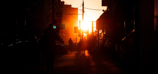 Fototapeten Prag sunset on the street  © Ilya