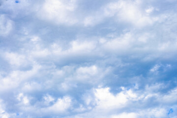Beautiful blue sky with clouds on bright  sunny day