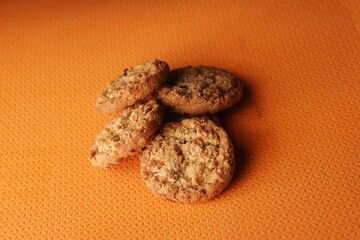 traditional homemade large oatmeal cookie