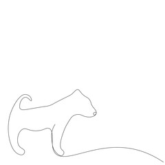 Dog on white background silhouette, vector illustration
