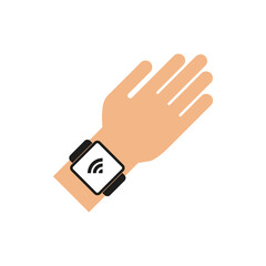Icon smart watches. Simple vector illustration on a white background
