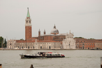 Fototapeta premium Water bus for transporting people, City of Venice, Italy, Europe
