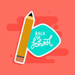 Pencil Back to school student picture - Vector