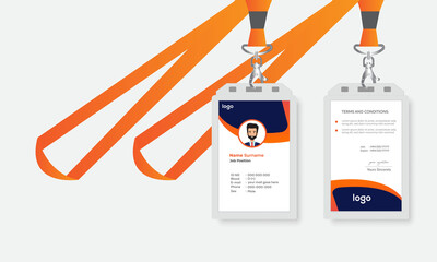 Yellow ID Card Design Template