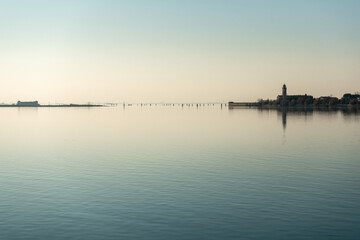 Late afternoon view of Chiesa di Santa Caterina from Burano