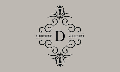 Luxury logo template for business, restaurant, boutique, hotel, jewelry, greeting cards, invitations, menus, labels, heraldry, fashion.
Premium monogram design with the letter D.