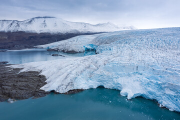 Nordenskiöld glacier from above, Svalbard, Norway