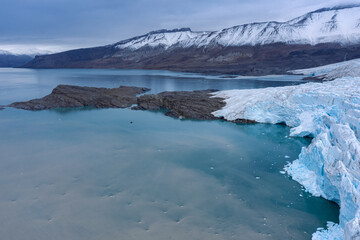 Nordenskiöld glacier from above, Svalbard, Norway