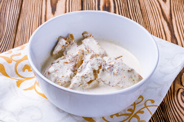 satsivi georgian kitchen on wooden table