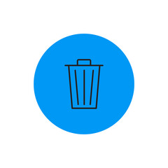 Isolated basket computers tecnology online blue logo- Vector