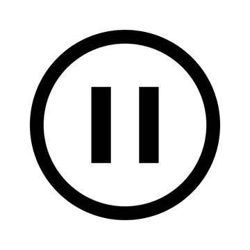 recommend clip art: pause icon, pause symbol in circle shape, pause for graphic media