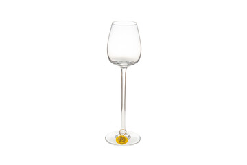 crystal wine glass isolated on white