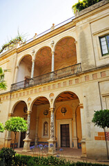 Fototapeta premium Arquitectura del Renacimiento en España. Casa de Pilatos, uno de los principales palacios de Sevilla, Andalucía.