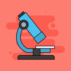 Microscope back to school Picture icon - Vector