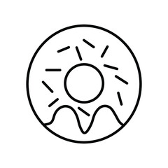 Donut Yummy food line icon