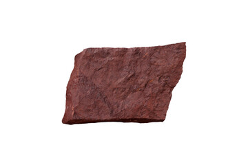 red shale rock isolated on a white background.