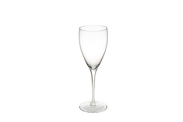 crystal wine glass isolated on white