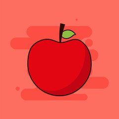 Apple back to school picture icon - Vector