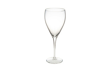 crystal wine glass isolated on white