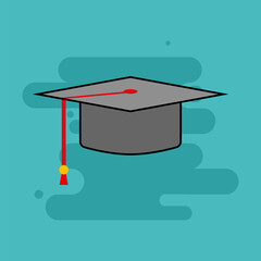 Mortarboard back to school Tools picture icon - Vector