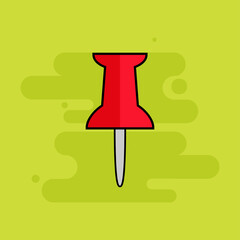 Thumbtack back to school tool picture icon - Vector
