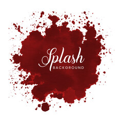 Red watercolor abstract splash design