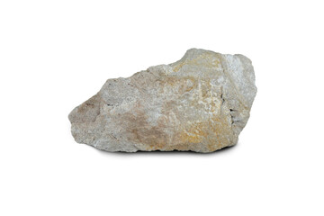 raw sandstone rock isolated on a white background.