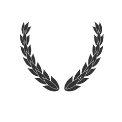 Fototapeta na wymiar Laurel wreath vector icon isolated on white background