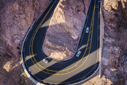 Hairpin Bend Near Hoover Dam, Nevada