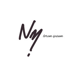 Nm white background handwritten logo