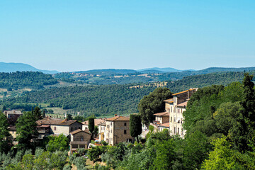 Fototapeta na wymiar San Gimignano - a medeival village in the heart of Tuscany, Italy