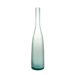 decorative colored glass bottle on white background isolated