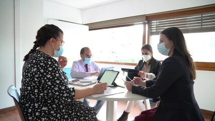 People working during the pandemic