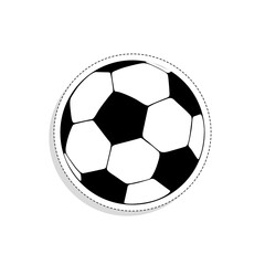 Obraz premium Isolated soccer ball tool back to school sticker- Vector