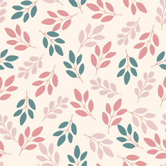 Seamless pattern with hand drawn flowers, florals,pumpkins, abstract elements. Repeating background for wrapping paper, fabric,textile, stationary products decoration.